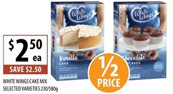 Supabarn White Wings Cake Mix Selected Varieties 230/580g offer