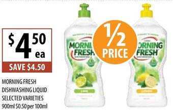 Supabarn Morning Fresh Dishwashing Liquid Selected Varieties 900ml offer