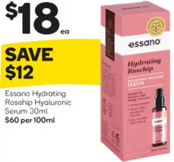 Essano Hydrating Rosehip Hyaluronic Serum 30ml