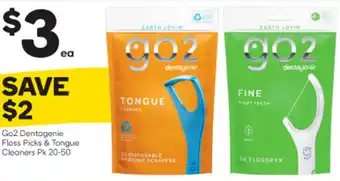 Woolworths Go2 Dentagenie Floss Picks & Tongue Cleaners Pk 20-50 offer