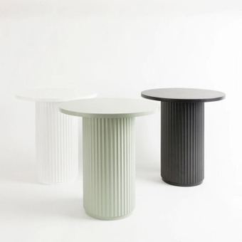 Pillow Talk Tully sage fluted side table by habitat offer
