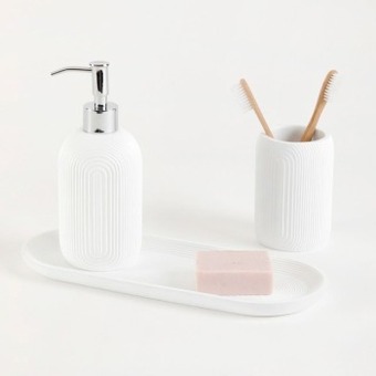 Pillow Talk Celine ribbed bathroom accessories by m.u.s.e. offer