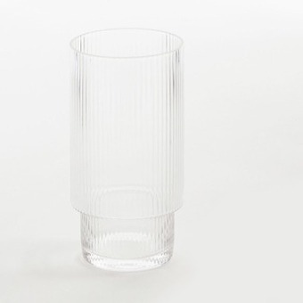 Pillow Talk Mila ribbed clear highball glasses set of 4 by m.u.s.e. offer