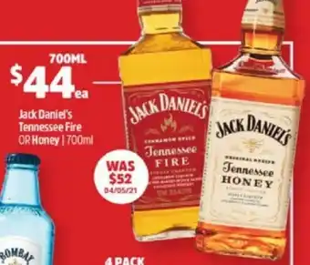 BWS Jack Daniel's Tennessee Fire 700ml offer