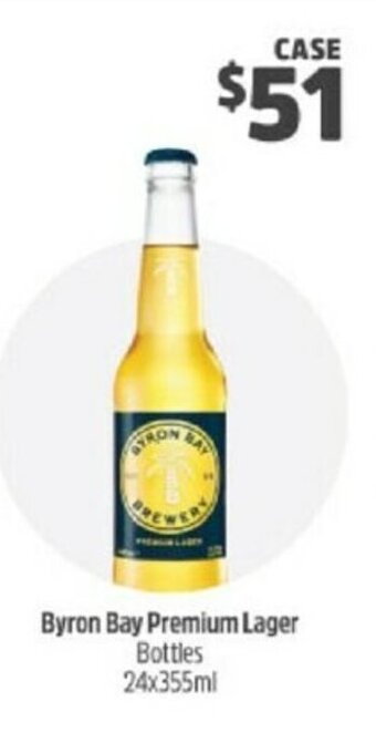BWS Byron Bay Premium Lager 24x355ml offer