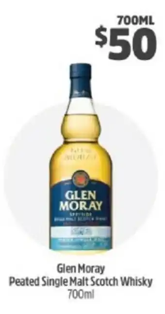 BWS Glen Moray Peated Single Malt Scotch Whisky 700ml offer