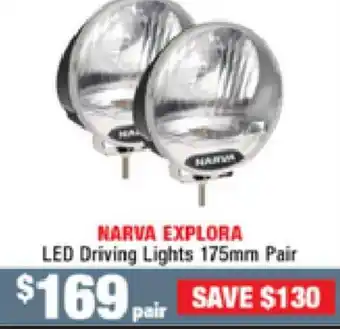 SuperCheap Auto Narva Explora LED Driving Lights 175mm Pair offer