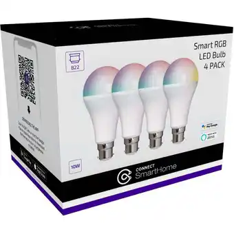 JB Hi-Fi Connect 10w smart rgb bulb b22 (4 pack) offer