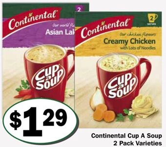 Friendly Grocer Continental Cup A Soup 2 Pack offer