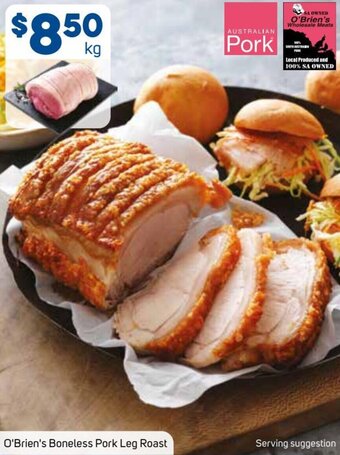 Foodland O'Brien's Boneless Pork Leg Roast offer