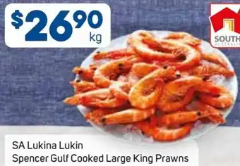 SA Lukina Lukin Spencer Gulf Cooked Large King Prawns