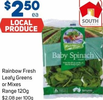 Foodland Rainbow Fresh Leafy Greens or Mixes Range 120g offer