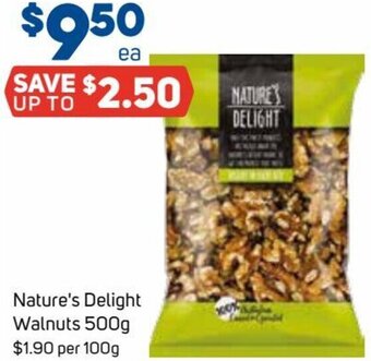 Foodland Nature's Delight Walnuts 500g offer