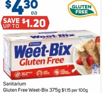 Foodland Sanitarium Gluten Free Weet-Bix 375g offer