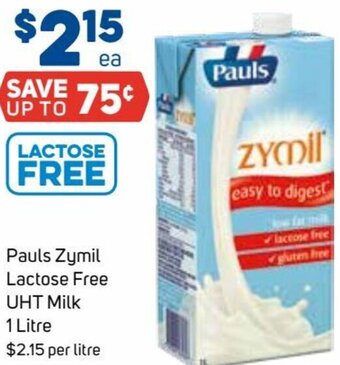 Foodland Pauls Zymil Lactose Free UHT Milk 1 Litre offer