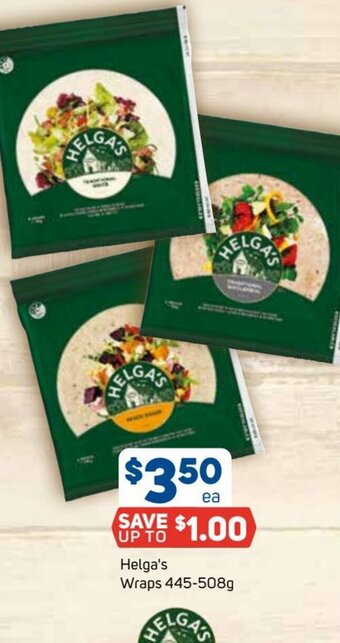 Foodland Helga's Wraps 445-508g offer