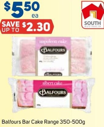 Foodland Balfours Bar Cake Range 350-500g offer