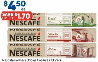 Foodland Nescafé Farmers Origins Capsules 10 Pack offer