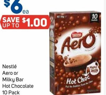 Foodland Nestlé Aero or Milky Bar Hot Chocolate 10 Pack offer