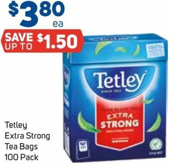 Foodland Tetley Extra Strong Tea Bags 100 Pack offer
