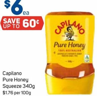 Foodland Capilano Pure Honey Squeeze 340g offer