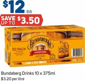 Foodland Bundaberg Drinks 10x375ml offer