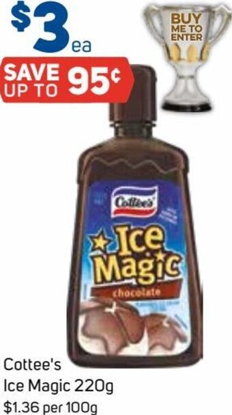 Foodland Cottee's Ice Magic 220g offer