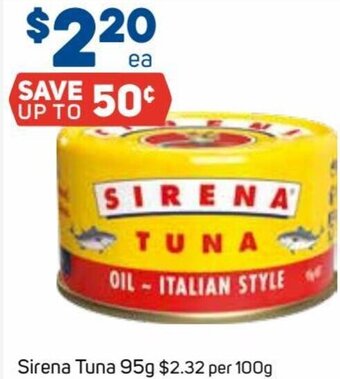Foodland Sirena Tuna 95g offer