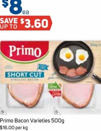 Foodland Primo Bacon 500g offer