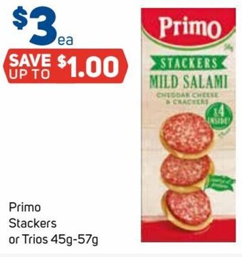 Foodland Primo Stackers or Trios 45-57g offer