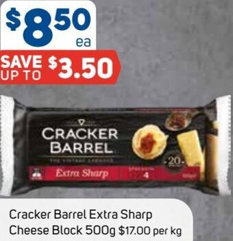 Foodland Cracker Barrel Extra Sharp Cheese Block 500g offer