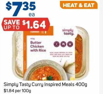 Foodland Simply Tasty Curry Inspired Meals 400g offer