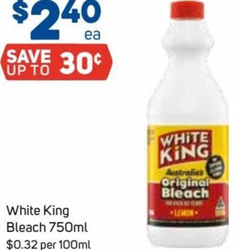 Foodland White King Bleach 750ml offer