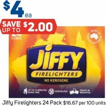 Foodland Jiffy Firelighters 24 Pack offer