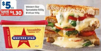 Foodland Western Star Spreadable 500g offer