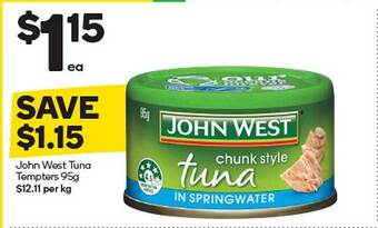 Woolworths John west tuna tempters offer
