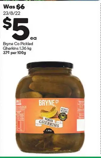 Bryne co pickled gherkins