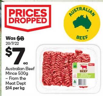Woolworths Australian beef mince offer