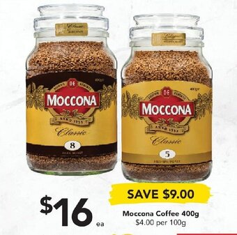 Drakes Moccona Coffee 400g offer