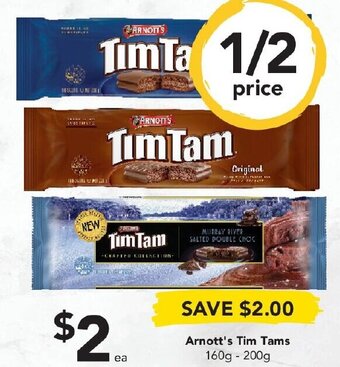 Drakes Arnott's Tim Tams 160g-200g offer