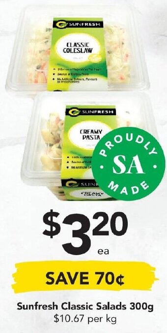 Drakes Sunfresh Classic Salads 300g offer