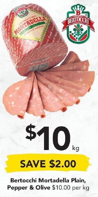 Drakes Bertocchi Mortadella Plain, Pepper & Olive offer