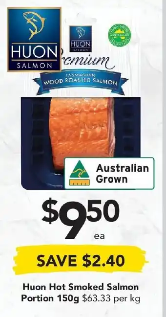 Drakes Huon Hot Smoked Salmon Portion 150g offer