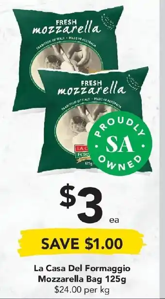 Drakes La Casa Del Formaggio Mozzarella Bag 125g offer
