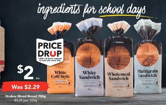 Drakes Drakes Sliced Bread 700g offer