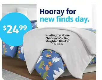 ALDI Huntington home children's cooling weighted blanket offer