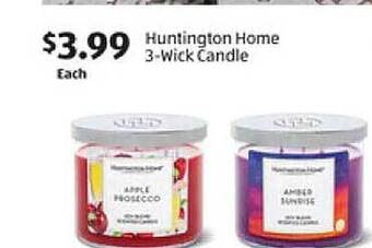 ALDI Huntington home 3-wick candle offer