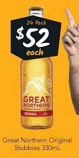 Cellarbrations Great northern original stubbies offer