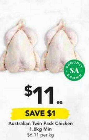 Drakes Australian twin pack chicken offer