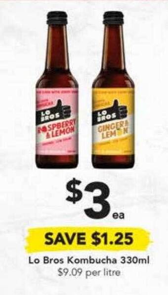 Drakes Lo bros kombucha offer